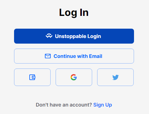 unstoppable domains login
