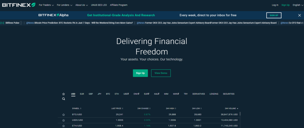 bitfinex criptointercambio