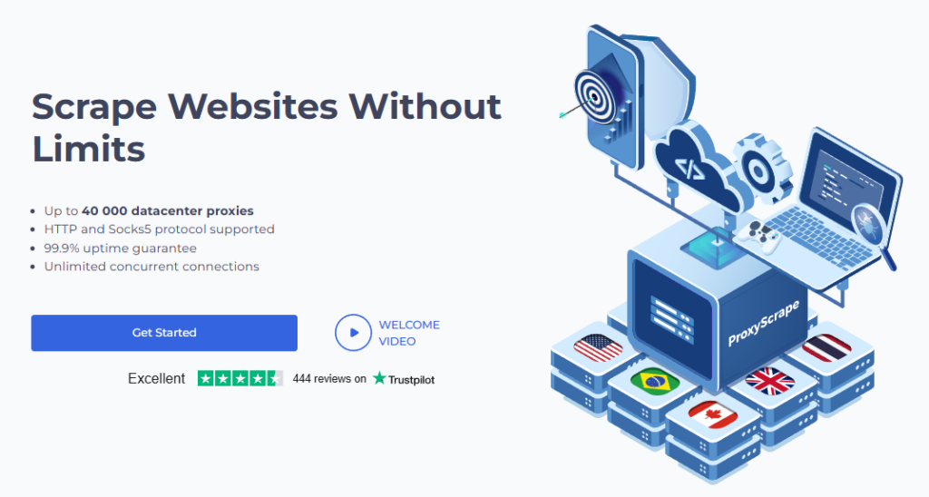 proxyscrape homepage