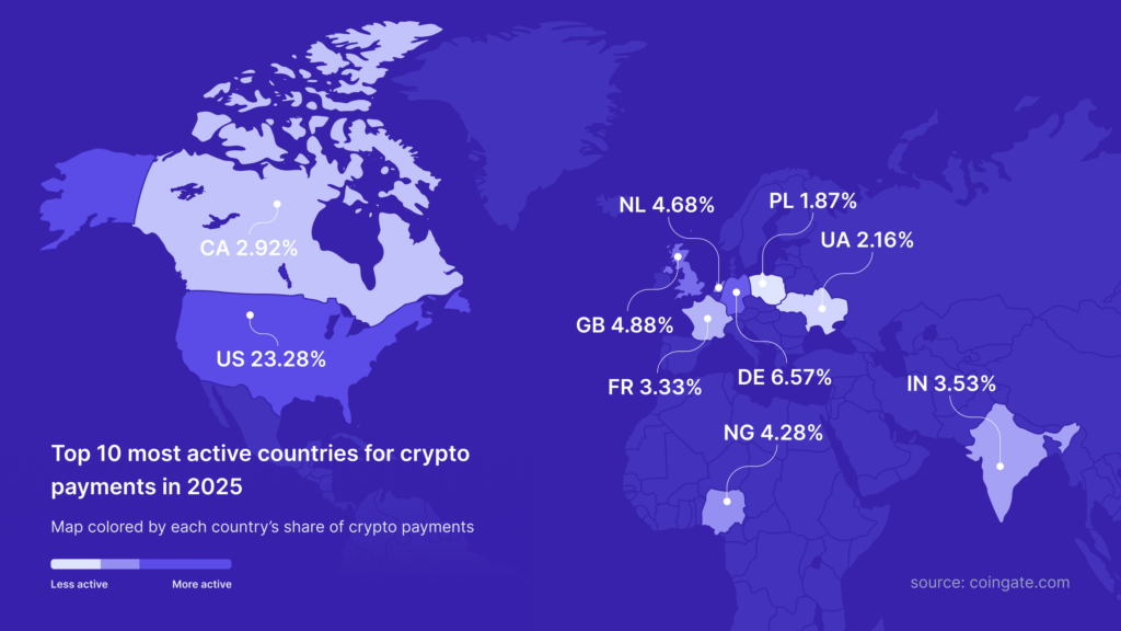 crypto payments regional data map 2025